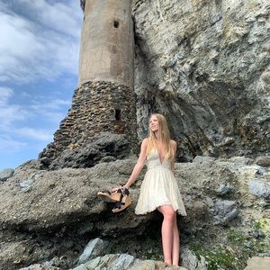 Embroidered Cream Free People Dress